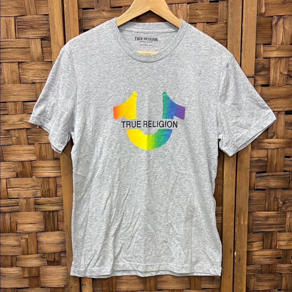True Religion Rainbow Gray T-Shirt Logo